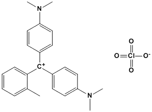 Molecular Structure of 63658-42-4 (Methylium, bis[4-(dimethylamino)phenyl]-(2-methylphenyl)-, perchlorate)